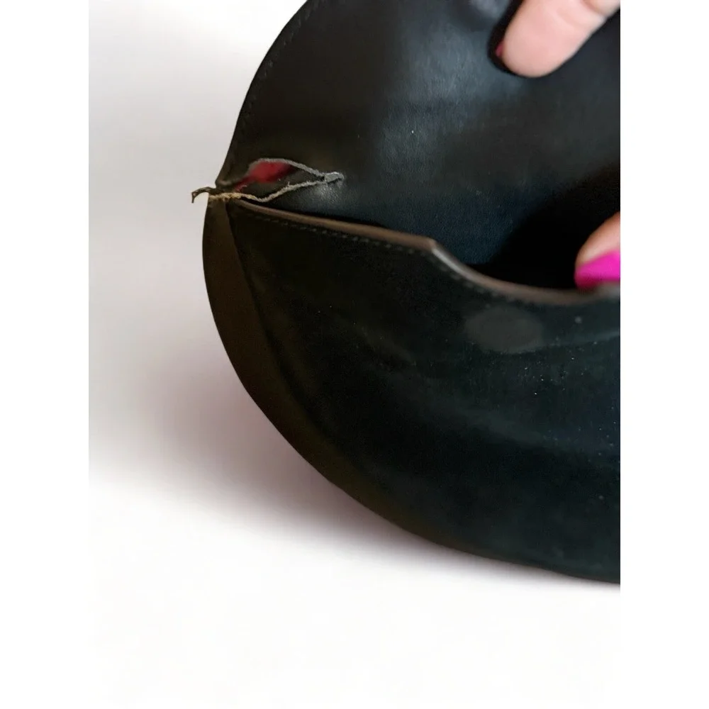 Ted Baker Black and Burgundy Semi-circle bag EUC